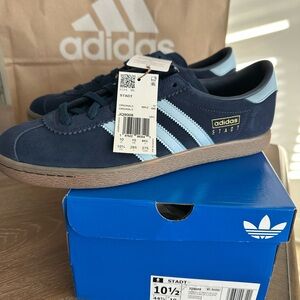 Adidas Navy and Light Blue Sneakers